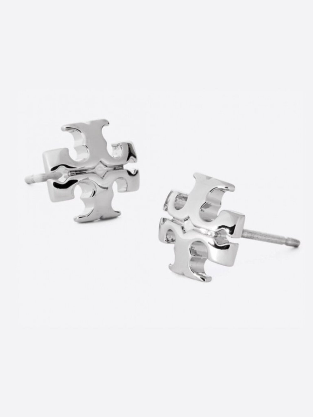 Tory Burch Silver Logo Stud Earrings Kira Studs Stud Earrings